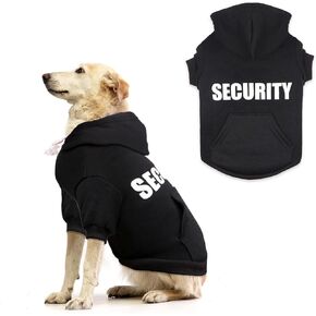 Dog Hoodie Security Dog Sweater Soft Brushed Fleece Dog Clothes Dog Hoodie Sweatshirt with Pocket Dog Sweaters for Large Dogs(XL)