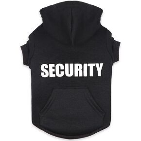 Uteuvili الكلب هوديي الأمن الكلب سترة لينة الصوف المصقول ملابس الكلب الكلب هوديي البلوز مع جيب البلوزات للكلاب الصغيرة (XS)، أسود in Kuwait