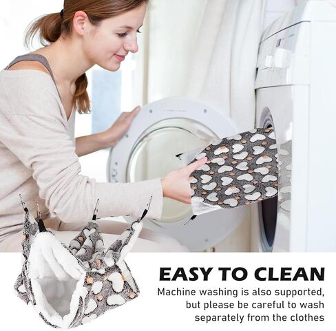 Small Pet Cage Hammock Set, 3 Pieces Small Pet Cage Hammock Hanging Tunnel Bedding Hanging Bed Cage, Hammock Hanging Tunnel Rat House for Parrot Hamster Rat Squirrel Playing Sleeping (Coffee Color) in Kuwait