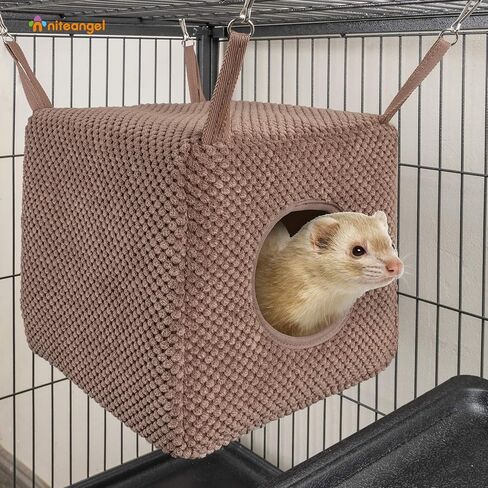 أرجوحة Niteangel Ferret المريحة المتأرجحة - أسرّة معلقة لفئران Ferrets وطائرات الشينشيلا الشراعية والسكر أو الحيوانات الصغيرة الأخرى (الشوكولاتة) in Kuwait