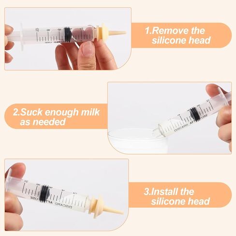 حلمة تغذية الحيوانات الأليفة من شودير للقطط والجراء، حلمة تغذية من السيليكون، مناسبة للحيوانات الأليفة، بما في ذلك الحقنة الصغيرة والمتوسطة والكبيرة والمزدوجة 1-10 مل in Kuwait