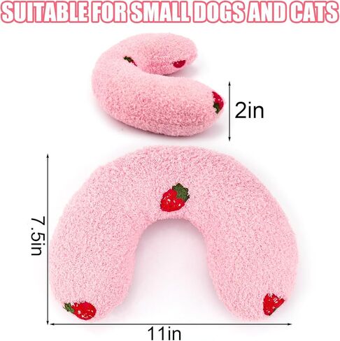 BABORUI Large Dog Calming Pillow for Dogs, U Shaped Dog Neck Pillow for Joint Relief Sleeping Improve, Machine Washable Pet Pillow for Dogs & Cats(Pink) in Kuwait