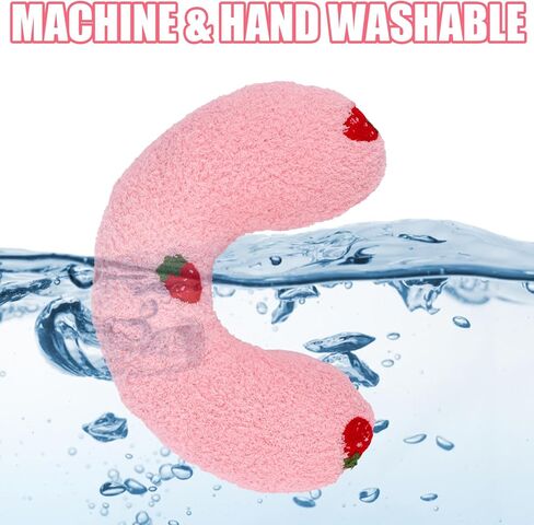 BABORUI Large Dog Calming Pillow for Dogs, U Shaped Dog Neck Pillow for Joint Relief Sleeping Improve, Machine Washable Pet Pillow for Dogs & Cats(Pink) in Kuwait