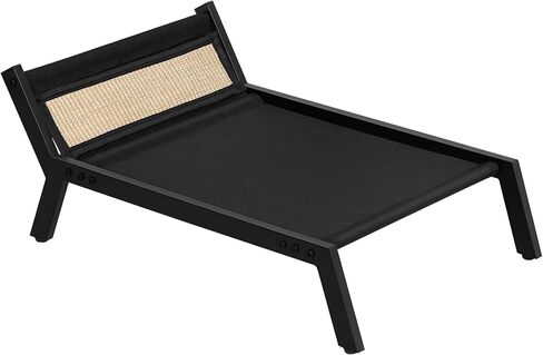 سرير للقطط من Hzuaneri، أرجوحة مرتفعة للحيوانات الأليفة للكلاب الصغيرة مع حصيرة خدش، قابل للفصل والغسل، سرير مرتفع للقطط سهل التجميع وتهوية رائعة، للاستخدام الداخلي والخارجي، أسود PB06801X in Kuwait