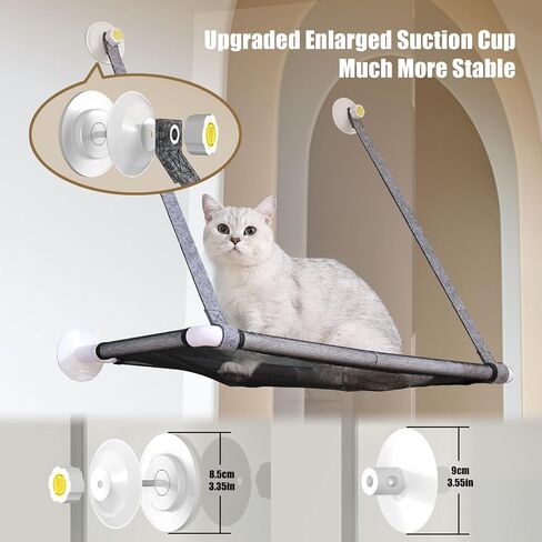 WOCOPIA Cat Bed Window, Cat Window Hammock Window Perch, Cat Shelves Space Saving Window Mounted Cat Seat for Large Cats in Saudi Arabia