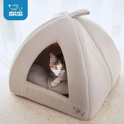 Cozy Cat Cave by Best Pet Supplies - Gray, 17 x 15 x 14 in Saudi Arabia