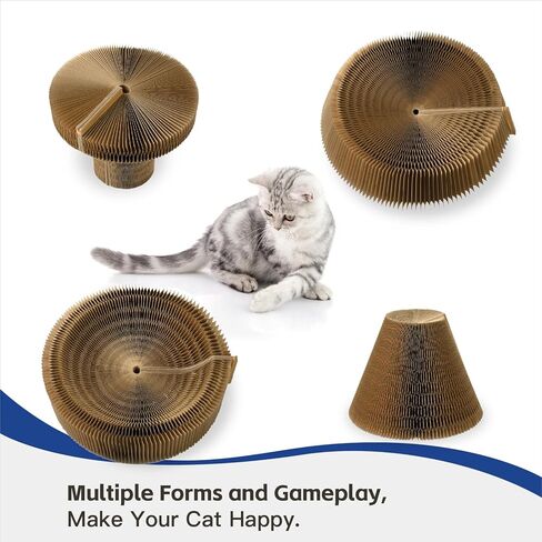 لوح خدش القطط LCZLBRRD، سرير صالة مموج لخدش القطط، قابل للطي والمحمول على شكل دائري، ألعاب وسادة خدش تفاعلية متينة مناسبة للداخل أو السفر - قطر غير مطوي 22 بوصة in Kuwait