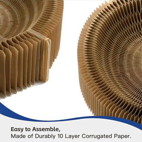 لوح خدش القطط LCZLBRRD، سرير صالة مموج لخدش القطط، قابل للطي والمحمول على شكل دائري، ألعاب وسادة خدش تفاعلية متينة مناسبة للداخل أو السفر - قطر غير مطوي 22 بوصة in Kuwait