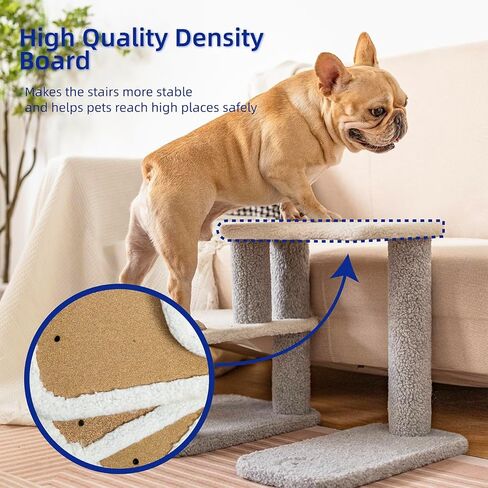 Pettycare Pet Stairs for Small Dogs - Pet Steps for High Beds and Couch,High-Strength Boards for Indoor Small Cats Kittens Dogs Climbing Playing, 3 Combination Options in Kuwait
