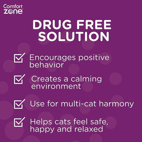 عبوتين، عبوات إعادة تعبئة فرمون متعدد القطط من كومفورت زون (60 يومًا) من أجل منزل هادئ، يوصى به الطبيب البيطري، إيقاف قتال القطط، وتقليل الرش، والخدش، والسلوكيات الإشكالية الأخرى in Kuwait