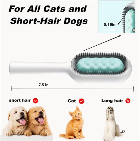 فرشاة شعر الحيوانات الأليفة لتنظيف الجاذبية الجديدة متعددة الوظائف. يمكن استخدامه مع سائل التنظيف اليومي، رعاية أفضل لحيواناتك الأليفة، إصدار عالمي للقطط والكلاب 3 في 1 لإزالة شعر الظهر (أزرق) in Kuwait