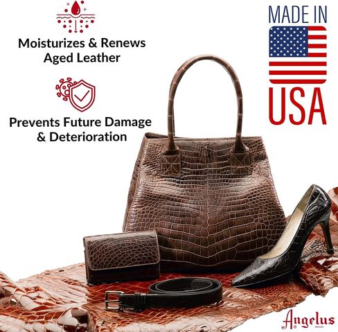 كريم مرطب عميق للزواحف والغريبة من أنجيلوس – 236 مل، منظف وبلسم للجلد ينظف ويلمع الأحذية والاكسسوارات الجلدية ، لا, لا, No in Saudi Arabia