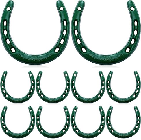 Shimeyao Cast Iron Horseshoe Bulk 4.5 x 4.3 Inch Horseshoes for Adults Wall Hung Good Luck Handmade Christmas Decorations Horse Theme Party Wedding Birthday Supplies (Red) in Saudi Arabia