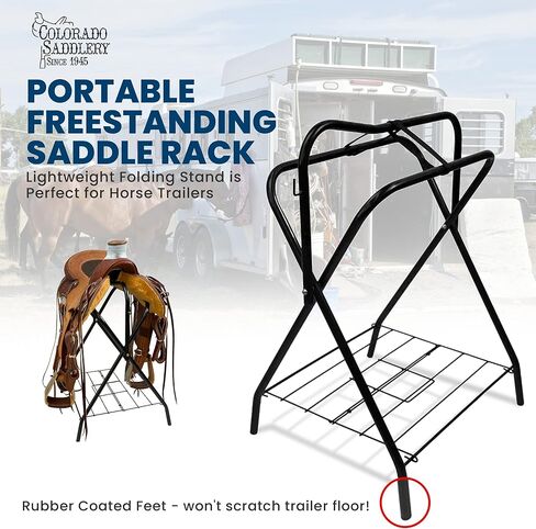 Freestanding Lightweight Portable Double Strap Saddle Rack in Kuwait