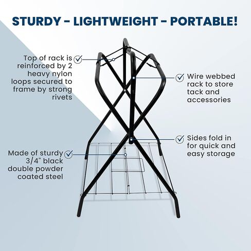 Freestanding Lightweight Portable Double Strap Saddle Rack in Kuwait