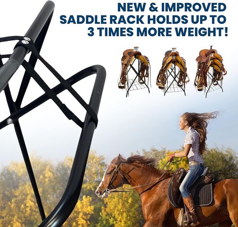 Freestanding Lightweight Portable Double Strap Saddle Rack in Kuwait