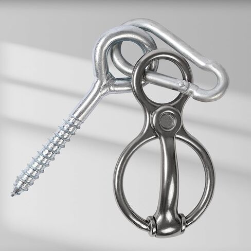 Martx Horse Tie Ring, Safe Horse Accessories Rigging Equipment for Horses,Horse tack and Supplies Horse Accessories,Horse tie Blocker Ring Prevents Horses from Pulling Back Durable Stainless Steel in Saudi Arabia