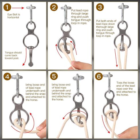 Martx Horse Tie Ring, Safe Horse Accessories Rigging Equipment for Horses,Horse tack and Supplies Horse Accessories,Horse tie Blocker Ring Prevents Horses from Pulling Back Durable Stainless Steel in Saudi Arabia