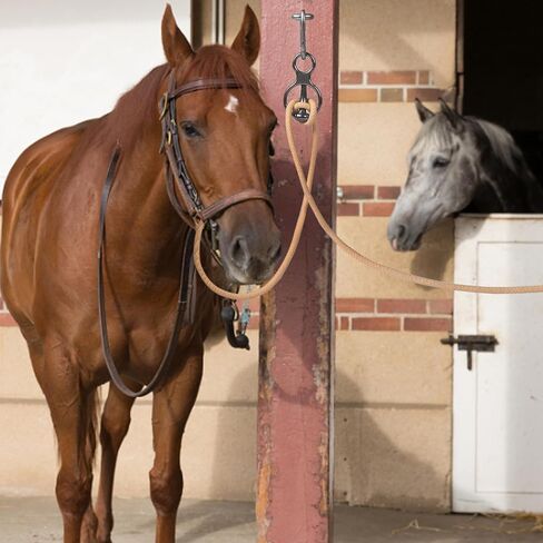 Martx Horse Tie Ring, Safe Horse Accessories Rigging Equipment for Horses,Horse tack and Supplies Horse Accessories,Horse tie Blocker Ring Prevents Horses from Pulling Back Durable Stainless Steel in Saudi Arabia