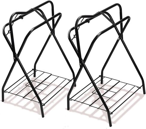 HDYEGY 2 Pack Saddle Rack Portable Folding Horse Saddle Stand for English and Western Saddles,28" L x 19" W x 37.5" H in Saudi Arabia