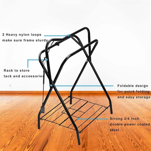 HDYEGY 2 Pack Saddle Rack Portable Folding Horse Saddle Stand for English and Western Saddles,28" L x 19" W x 37.5" H in Saudi Arabia