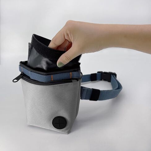 KATOZOO Dog Treat Pouch with Pet Training Clicker, Dog Training Treat Pouch Kit, Magnetic Closure, Hands-Free Training. (Grey) in Saudi Arabia