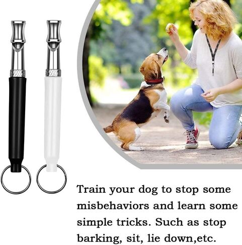 NORNAMENT صافرة الكلب، صافرة الكلب لوقف نباح الجيران الكلب، صافرة الكلب الصامتة بالموجات فوق الصوتية قابلة للتعديل، صفارات تدريب الكلاب المهنية مع الحبل - 2 حزمة in Kuwait