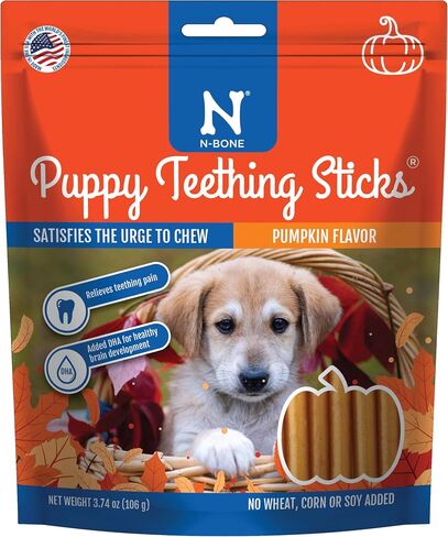 N-Bone Puppy Teething Sticks Harvest Edition Pumpkin Flavor, 3.74-oz Bag in Saudi Arabia