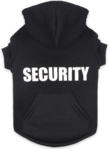 Dog Hoodie Security Dog Sweater Soft Brushed Fleece Dog Clothes Dog Hoodie Sweatshirt with Pocket Dog Sweaters for Large Dogs(XL) in Kuwait