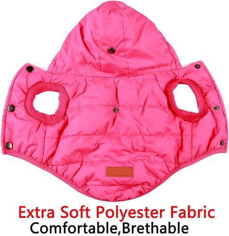 Vecomfy Warm Dog Coats with Hoodie,Winter Dog Jackets for Small Dogs in Saudi Arabia