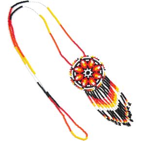 Native American Style Layered Beaded Necklace– Ukrainian beaded Necklace Native Handmade Seed Bead Necklace,Tribal ethnic beaded necklace