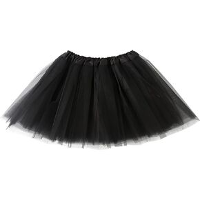 Lanzom Women's Classic Elastic 4-Layered Tulle Tutu Skirt Ballet Party Costume