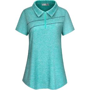 MISS FORTUNE Womens Golf Polo Shirts Quick Dry Athletic Workout Ruuning Yoga Tops in Kuwait