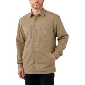 Carhartt Men's Rugged Flex Relaxed Fit Canvas Fleece-Lined Snap-Front Shirt Jac in Saudi Arabia
