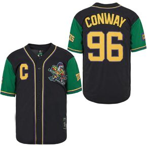 جيرسي البيسبول D-5 Mighty Ducks #96 Conway #99 Banks Jersey، قميص بيسبول للأفلام للرجال in Kuwait