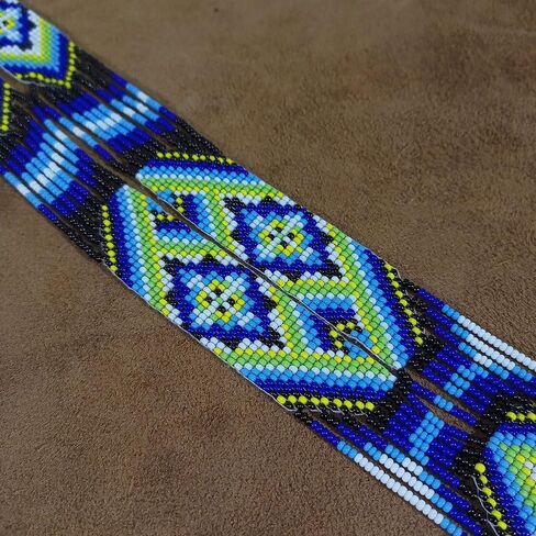 buybeaded قلادة طويلة مطرز - قلادة شرابة من خرز البذور المصنوعة يدويًا من Boho Native، قلادة بوهيمية كبيرة مطرزة للنساء والفتيات (craftcorner-va2) in Kuwait