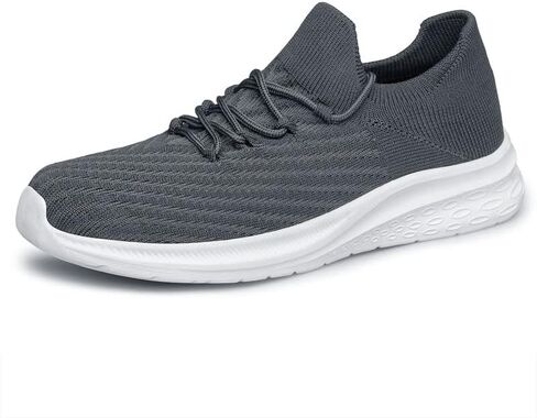 vibdiv Mens Fashion Slip On Walking Shoes - Lightweight Breathable Casual Mesh Non Slip Running Shoes Comfortable Sneakers for Men in Kuwait
