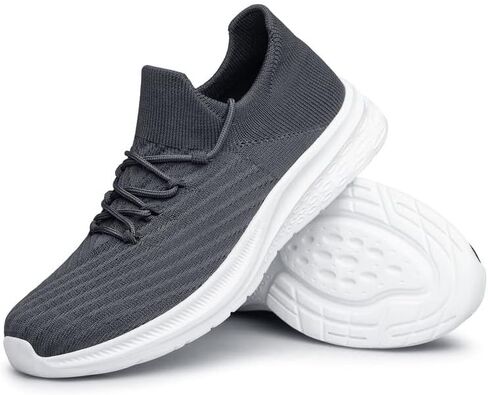 vibdiv Mens Fashion Slip On Walking Shoes - Lightweight Breathable Casual Mesh Non Slip Running Shoes Comfortable Sneakers for Men in Kuwait