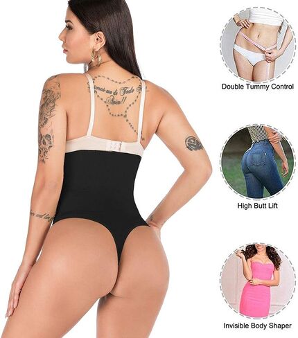 Tummy Control Thong Shapewear for Women 328 Waist Cincher Girdle Slimmer Sexy Thong Panty Shapewear in Kuwait