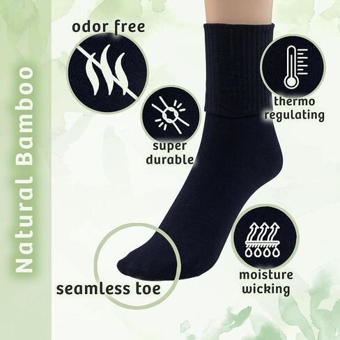 Silky Toes Girls Cuff Bamboo Seamless Socks, 3 or 6 Pk Dress Crew School Uniform Socks in Kuwait