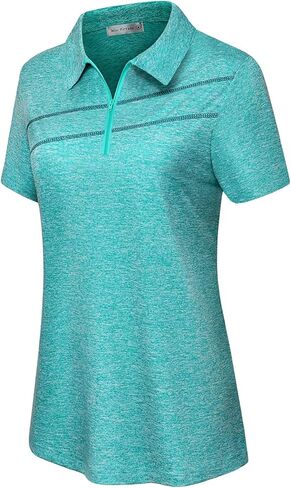 MISS FORTUNE Womens Golf Polo Shirts Quick Dry Athletic Workout Ruuning Yoga Tops in Kuwait