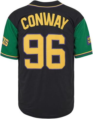Mighty Ducks Baseball Jersey #96 Conway #99 Banks Jersey,Movie Baseball Jersey for Men in Kuwait