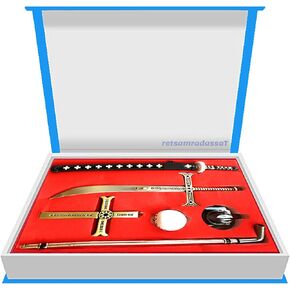 retsamradassaT 6 Pieces OP Weapon Sword Blade Pendant Keychain Keyblade Necklace Jewelry Cosplay Ornament Set in a Gift Box in Kuwait