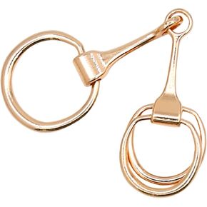 Cualque Scarf Tie Buckle Rings for Women, Triangle Horsebit Plating Style for Scarves Silk Scarf Shawl T-shirts for Mom (Gold)