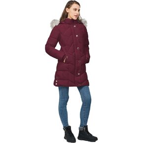 TRATENBY Women's Winter Long Puffer Coats Warm Jackets Parka With hood Waterproof Detachable Hood in Saudi Arabia