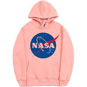 CORIRESHA Fashion NASA Logo Print Hoodie Sweatshirt with Pocket(Smaller Than Standard Size) in Kuwait