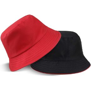 Unisex 100% Cotton Packable Bucket Hat Sun Hat Unisex Beach Cap for Men Women Kid in Kuwait