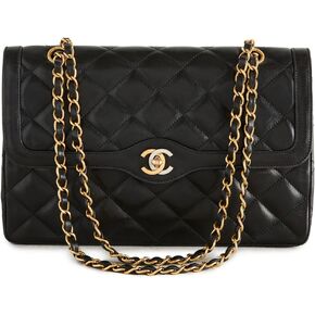 ما يدور حول حقيبة شانيل بلاك لامب باريس المحدودة 11 بوصة للنساء، سوداء، مقاس واحد in Kuwait