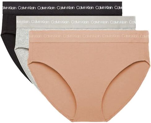 Calvin Klein Women's High-Rise Logo Elastic Bikini 3 Pack in Saudi Arabia
