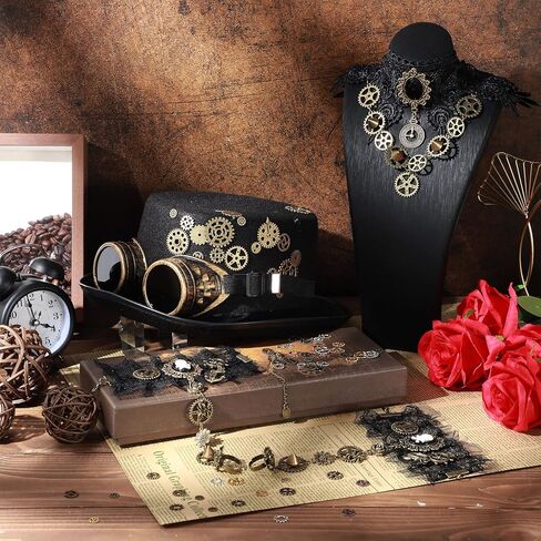 60 جهاز كمبيوتر شخصي القوطية خمر Steampunk مجموعة خمر Steampunk نظارات نظارات والعتاد المختنق قلادة Steampunk سوار معصمه اليدوية الرجعية القرط DIY Steampunk القوطية العين صائق للنساء فتاة هالوين in Kuwait
